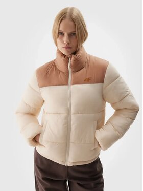 4F 4F Vatovaná bunda 4FWAW24TDJAF469-83S Hnedá Regular Fit