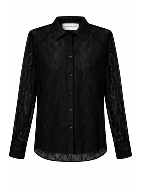 Magda Matyja Magda Matyja Koszula INES SHIRT BLACK Czarny Regular Fit