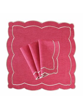 Roseberry Home Roseberry Home Serwetki haftowane Magenta Onde Różowy