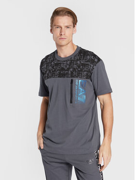 EA7 Emporio Armani EA7 Emporio Armani T-Shirt 6LPT10 PJ02Z 1977 Szary Regular Fit