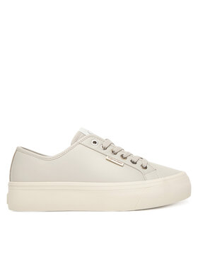 Calvin Klein Calvin Klein Sneakersy Vulc Flatf Lace Up Lth YW0YW01932 Szary