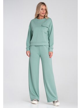 FIGL FIGL Mikina M1202 Zelená Regular Fit