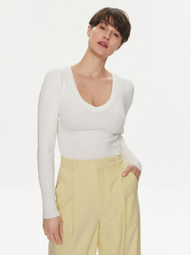 Morgan Morgan Pullover 241-MCORDE Écru Slim Fit