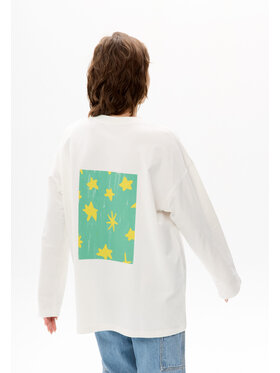 Mirons Mirons Longsleeve Print Biały Oversize