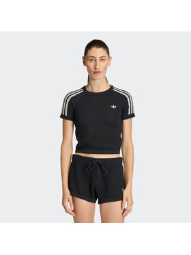 adidas adidas T-Shirt Knitted Crochet Tee KC6481 Czarny Regular Fit