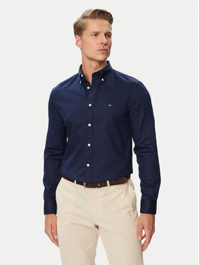 Tommy Hilfiger Tommy Hilfiger Koszula Flex Dobby MW0MW44570 Granatowy Slim Fit
