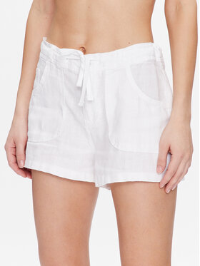 BDG Urban Outfitters BDG Urban Outfitters Medžiaginiai šortai BDG LINEN 5 POCKET SHORT 76475557 Balta Fitted Fit