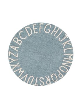 Lorena Canals Lorena Canals Dywan dziecięcy Dywan Bawełniany ABC Vintage Blue Ø150 cm Niebieski
