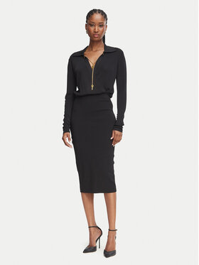 Elisabetta Franchi Elisabetta Franchi Kokteilinė suknelė AM-19S-66E2-V500 Juoda Slim Fit