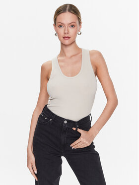Calvin Klein Calvin Klein Marškinėliai Modal Rib Tank K20K205546 Smėlio Slim Fit