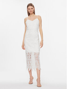 YAS YAS Koktejlové šaty Toni 26032058 Biela Regular Fit