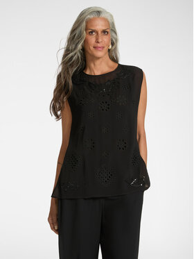 Elena Mirò Elena Mirò Top D018E000022N033 Czarny Regular Fit