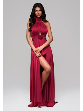 Ombre Ombre Sukienka wieczorowa LA-OM-DLR139 Czerwony Regular Fit