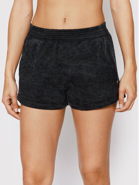 Kaotiko Kaotiko Športové kraťasy Washed AI040-03-M002 Čierna Regular Fit