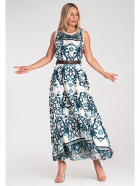 FIGL FIGL Koktejlové šaty M1214 Modrá Flared Fit