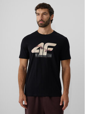 4F 4F T-Shirt STUDIO 4F Czarny Regular Fit
