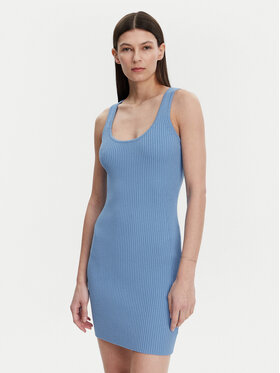 MICHAEL Michael Kors MICHAEL Michael Kors Rochie tricotată MS5830I33D Albastru Slim Fit