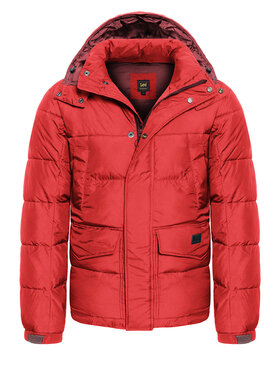 Lee Lee Kurtka zimowa PUFFER JACKET Czerwony Regular Fit