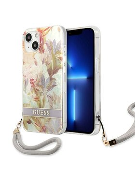 Guess Guess Etui na telefon Flower Cord Granatowy