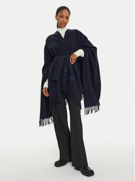 Max Mara Leisure Max Mara Leisure Pončo Martora 2426736028 Tamnoplava Relaxed Fit