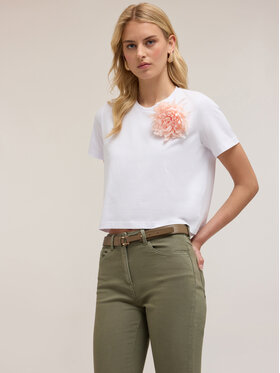 Motivi Motivi T-Shirt G393W003450N011 Biały Boxy Fit