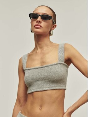 La Mania La Mania Top MY GREY Szary Classic Fit