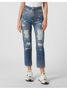 PHILIPP PLEIN PHILIPP PLEIN Jeansy 3375 Světle modrá Boyfriend Fit