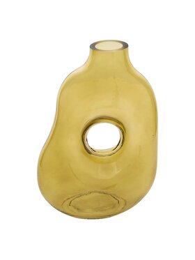 MIAhome MIAhome Wazon szklany zielono-żółty Kaki 25 cm Żółty