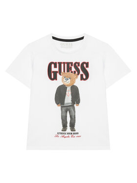 Guess Guess T-Shirt L6RI11 K8HM4 Biały Regular Fit