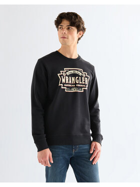 Wrangler Wrangler Bluza AMERICANA CREW Czarny Regular Fit