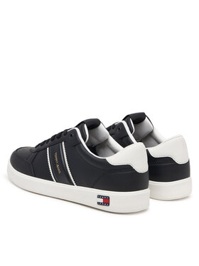 Tommy Jeans Tommy Jeans Sneakersy Lightweight Flag Leather Court EM0EM01758 Czarny