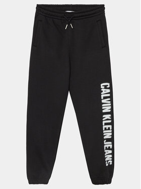 Calvin Klein Jeans Calvin Klein Jeans Donji dio trenerke Pixel Logo IB0IB01935 Crna Relaxed Fit