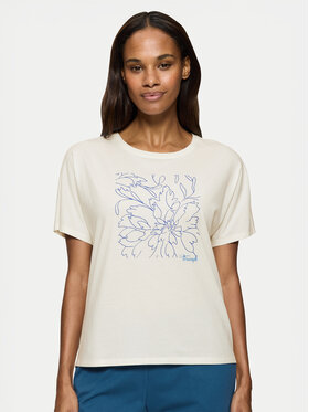 Triumph Triumph Μπλούζα πιτζάμας Mix & Match 10218281 Μπεζ Relaxed Fit