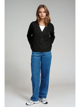 TeeShoppen TeeShoppen Kardigan 'Basic Collection' Szary Regular Fit