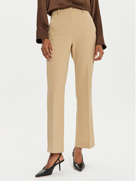 Weekend Max Mara Weekend Max Mara Riidest püksid Estasi 2425136032 Beež Straight Fit