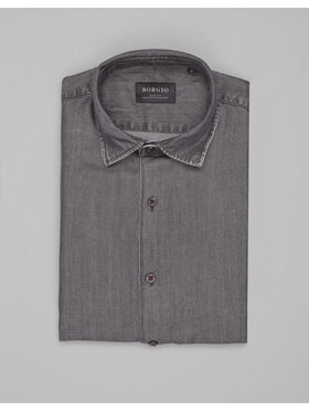 Borgio Borgio Koszula denice_00605 Szary Slim Fit
