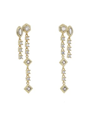 Luv AJ Luv AJ Kõrvarõngad Stellar Bezel Double Studs HOL22-E-SBDS-G Kuldne