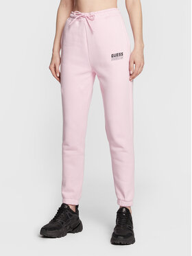 Guess Guess Teplákové kalhoty V2BB18 K9V34 Růžová Regular Fit