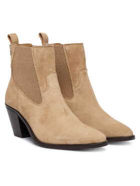 Tommy Hilfiger Tommy Hilfiger Botine Suede Western Chelsea Boot FW0FW09581 Bej