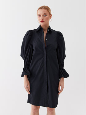 KARL LAGERFELD KARL LAGERFELD Košilové šaty Hun's Pick 230W1302 Černá Regular Fit
