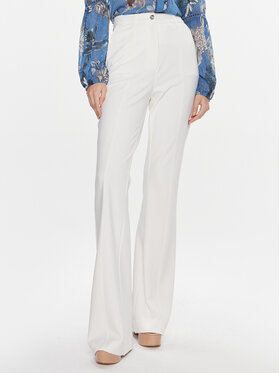 Guess Guess Kalhoty z materiálu W4RB28 KBJP2 Écru Boot Fit