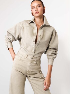 La Mania La Mania camicia di jeans DAKOTA Grigio Basic Fit