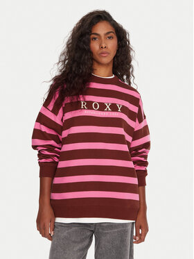 Roxy Roxy Mikina Strictly Stripes ERJFT05004 Ružová Oversize