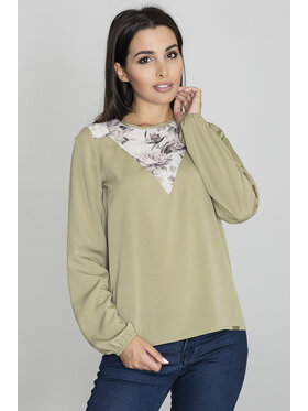 FIGL FIGL Bluzka M549 Khaki Regular Fit