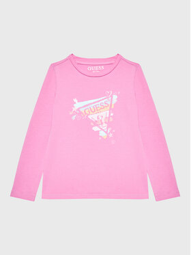Guess Guess Bluzka K3RI01 K6YW3 Różowy Regular Fit