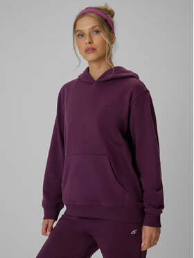 4F 4F Bluza BASIC+ Fioletowy Relaxed Fit
