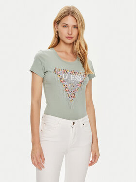 Guess Guess Póló W4YI72 J1314 Zöld Slim Fit