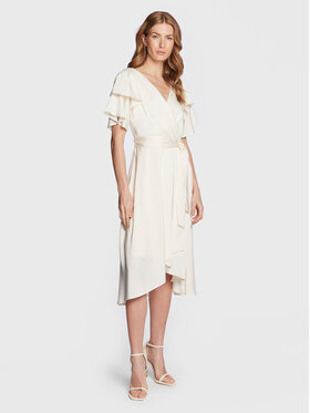 DKNY DKNY Koktejlové šaty DD2JJ613 Écru Regular Fit