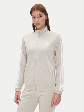 adidas adidas Džemperis ar kapuci Tricot 3-Stripes JD4521 Bēšs Regular Fit