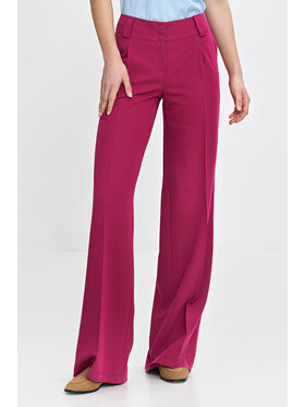 NIFE NIFE Spodnie materiałowe SD155 Różowy Wide Leg